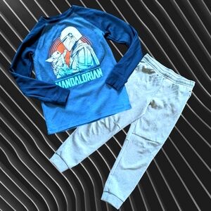 Big Boy thermal Star Wars Mandalorian Tee and Tek Gear  Essential Jogger Set